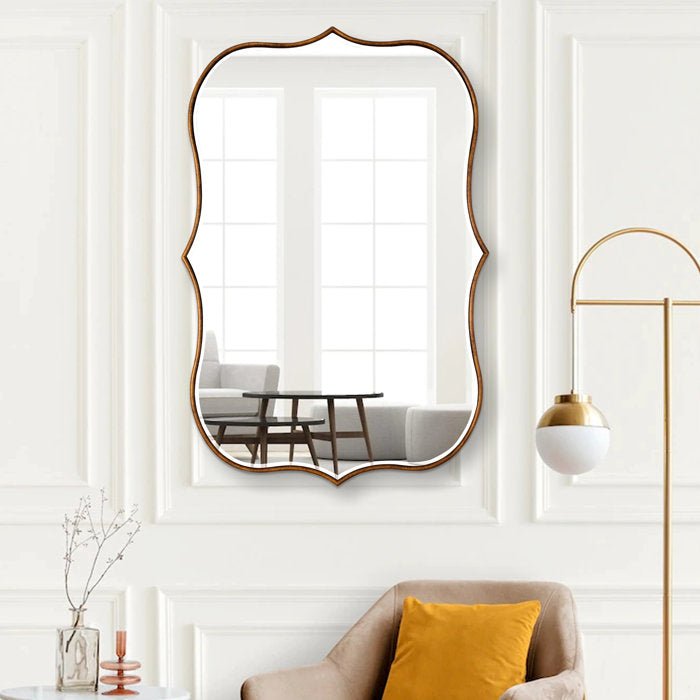 Gold Euri Scalloped Wall Mirror - From Where - 