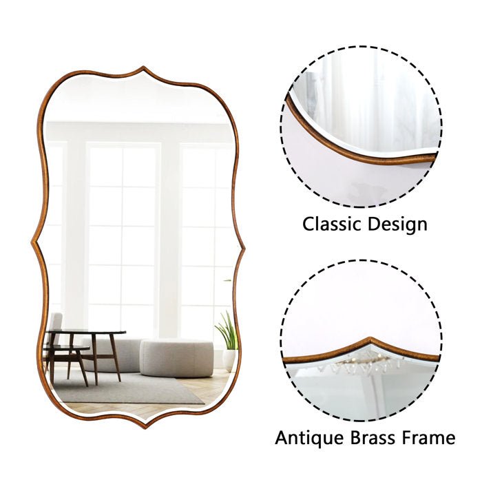 Gold Euri Scalloped Wall Mirror - From Where - 