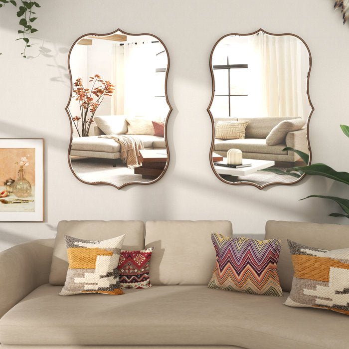 Gold Euri Scalloped Wall Mirror - From Where - 