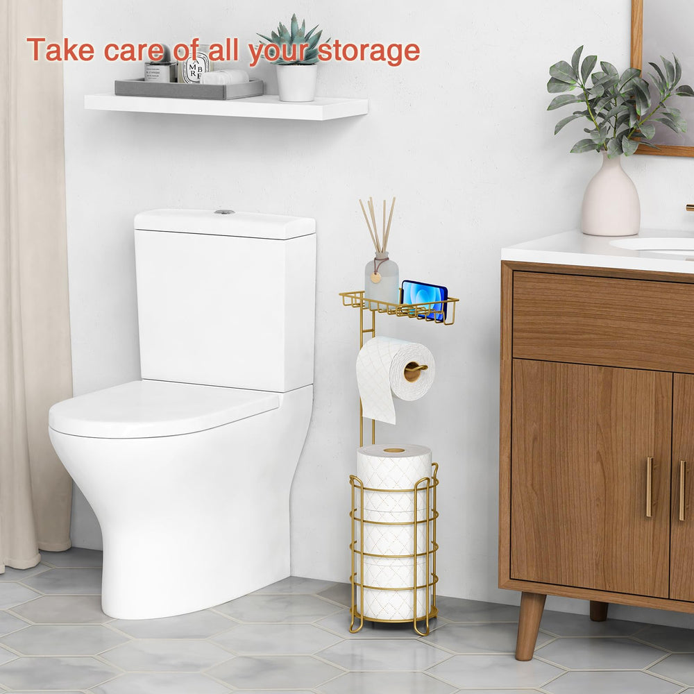Gold Free Standing Toilet Paper Holder - From Where - 