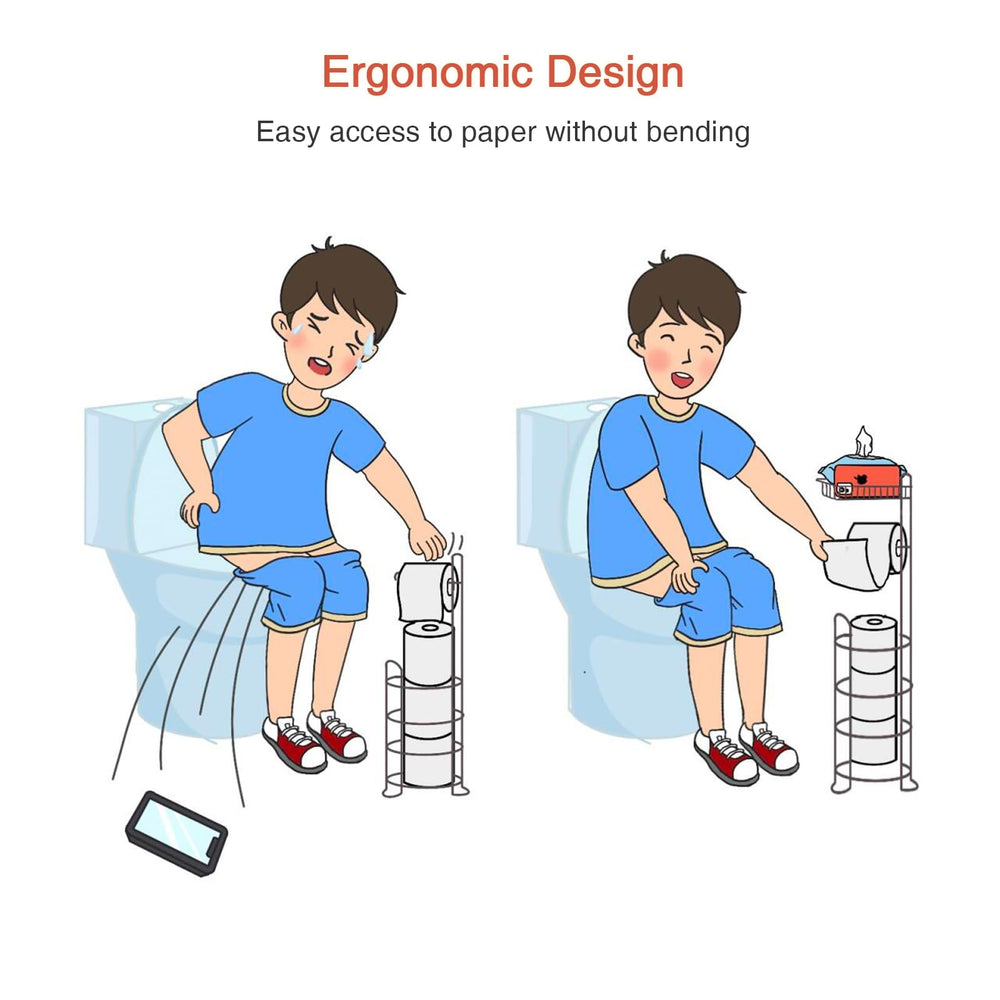 Gold Free Standing Toilet Paper Holder - From Where - 