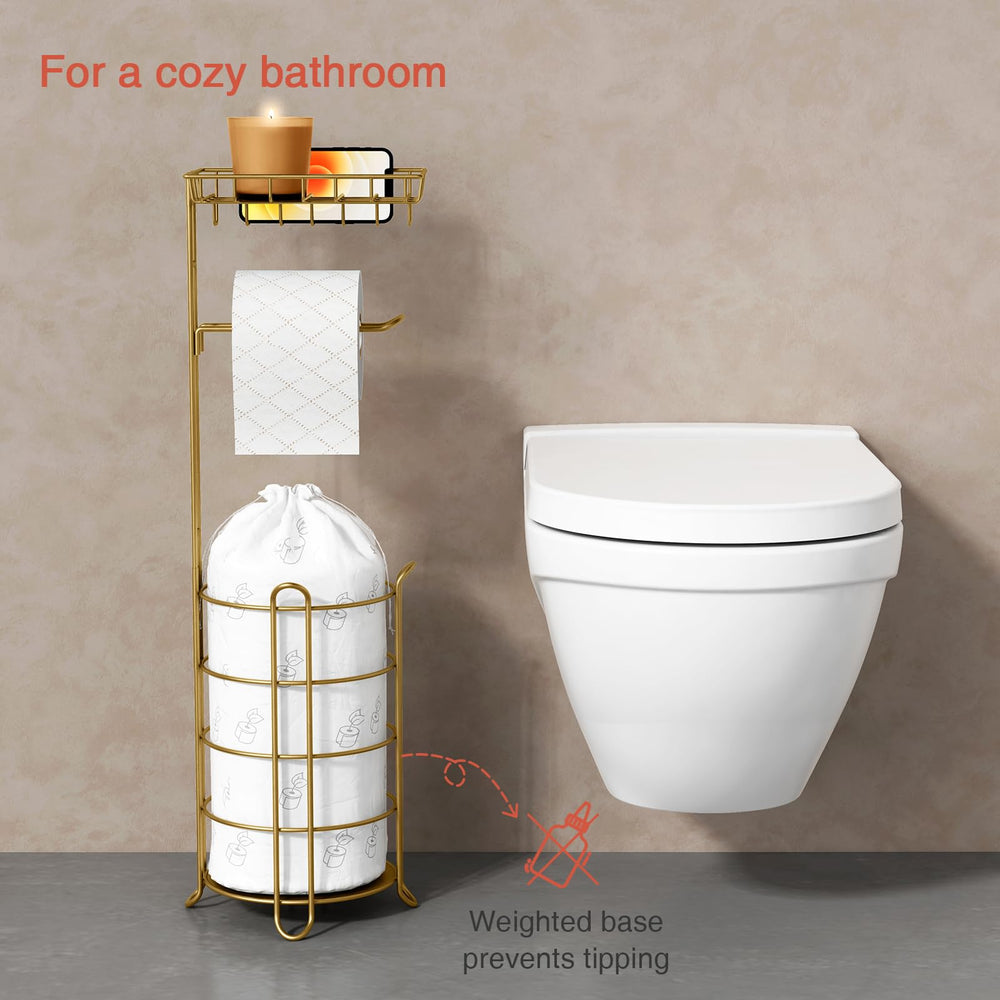 Gold Free Standing Toilet Paper Holder - From Where - 