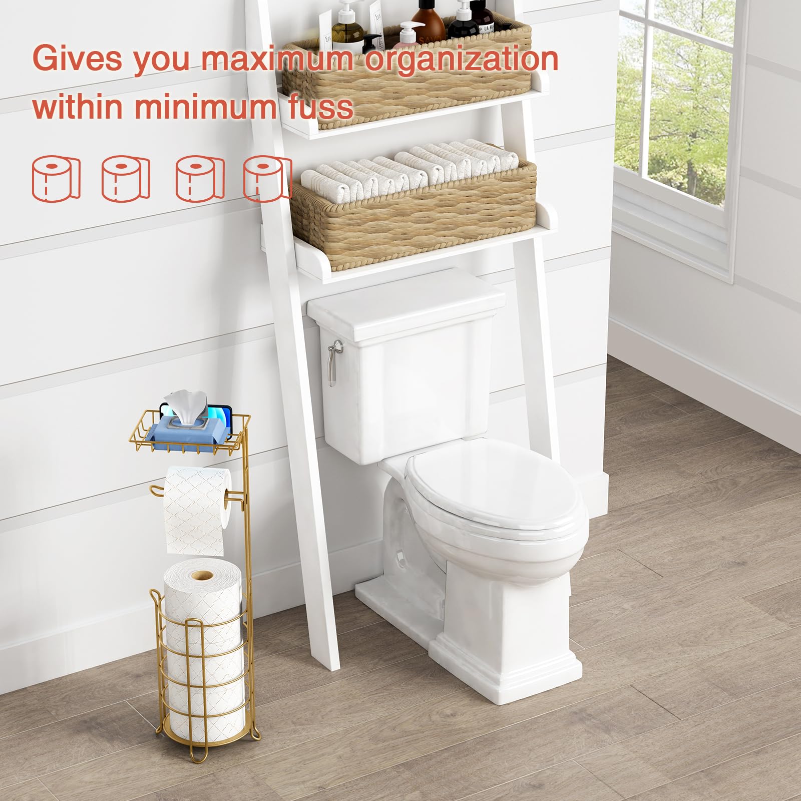 Gold Free Standing Toilet Paper Holder - From Where - 