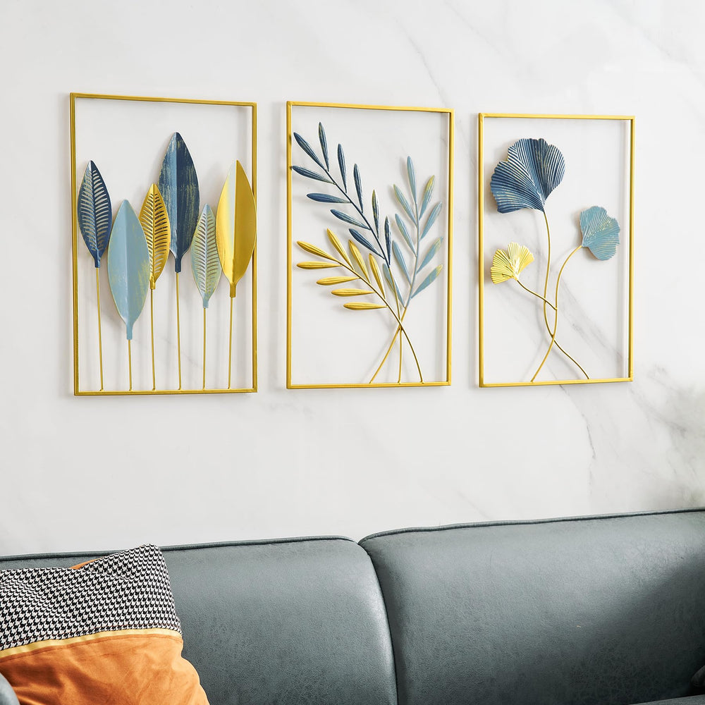 Gold Leaf Wall Decor (Set of 3) - From Where - 