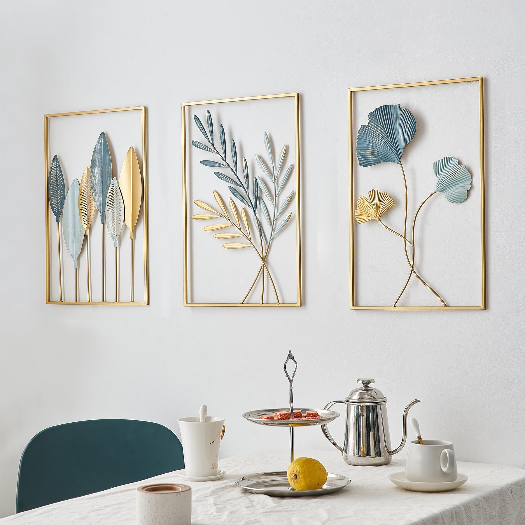 Gold Leaf Wall Decor (Set of 3) - From Where - 