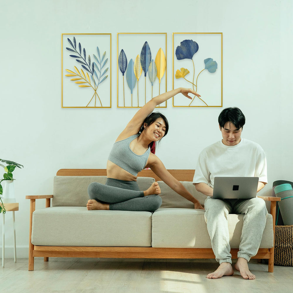 Gold Leaf Wall Decor (Set of 3) - From Where - 