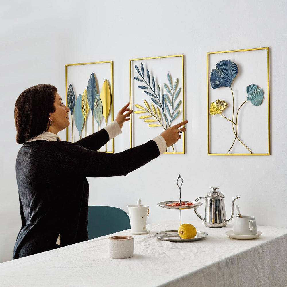 Gold Leaf Wall Decor (Set of 3) - From Where - 