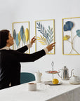 Gold Leaf Wall Decor (Set of 3) - From Where - 