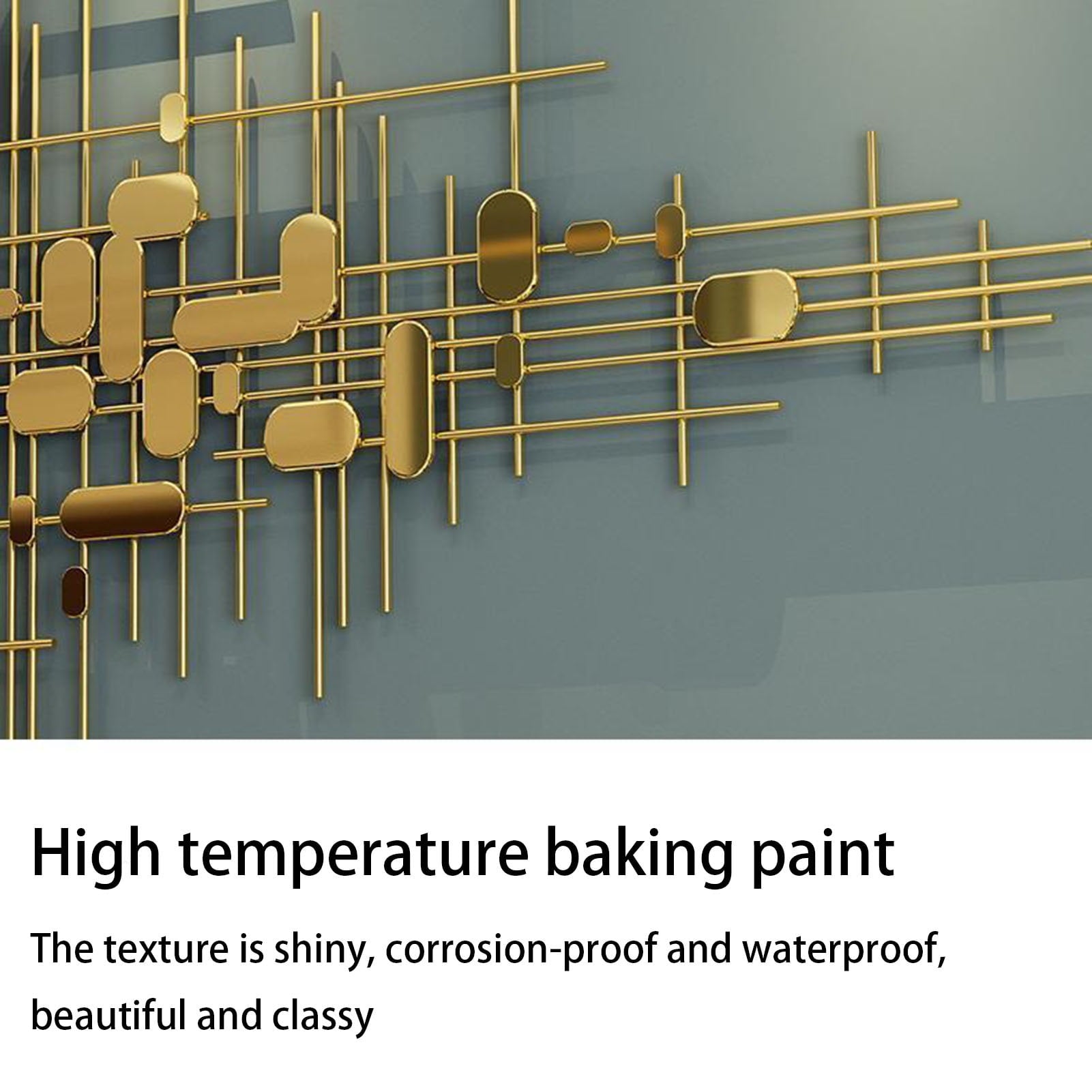 Gold Metal Hanging Sculpture - From Where - 