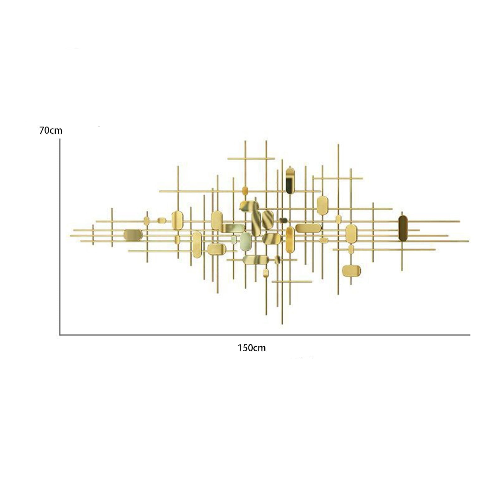 Gold Metal Hanging Sculpture - From Where - 