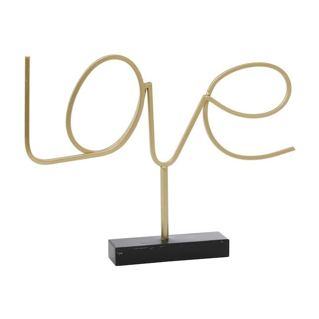 Gold Metal Love Sign Tabletop Decor - From Where - 
