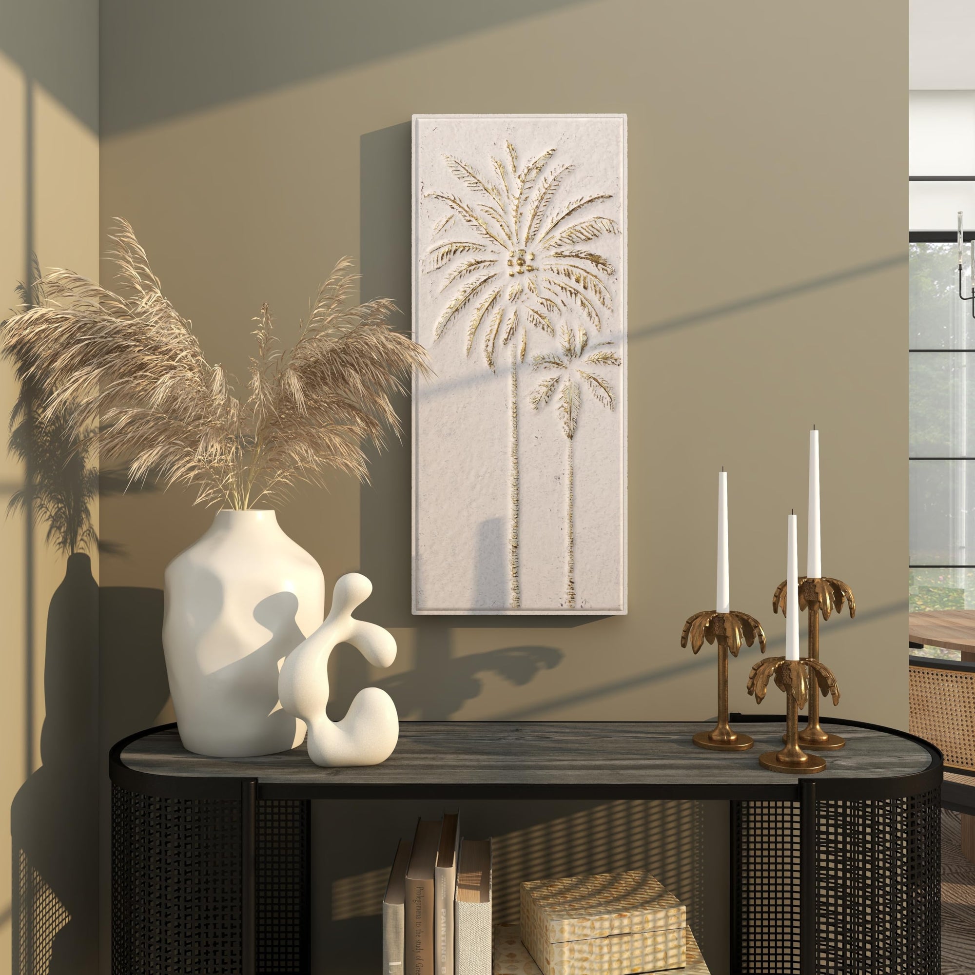 Gold Metal Palm Tree Wall Decor - From Where - 