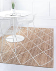 Golden Fiber Jute Indoor Area Rug - From Where - 