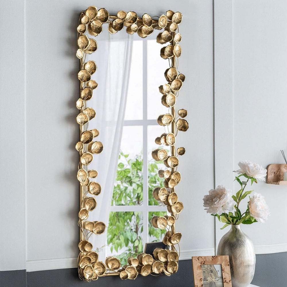 Golden Leaf Accent Mirror - From Where - 