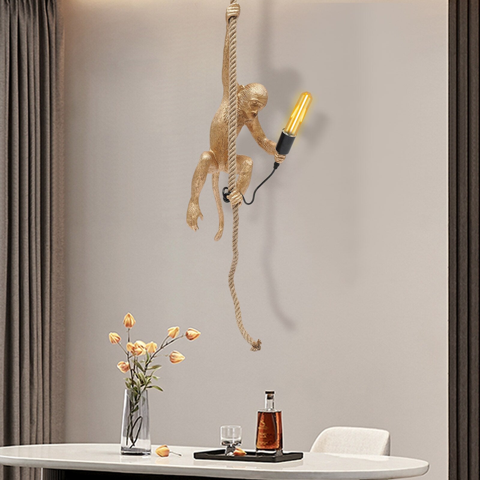 Golden Monkey Resin Pendant Light - From Where - 