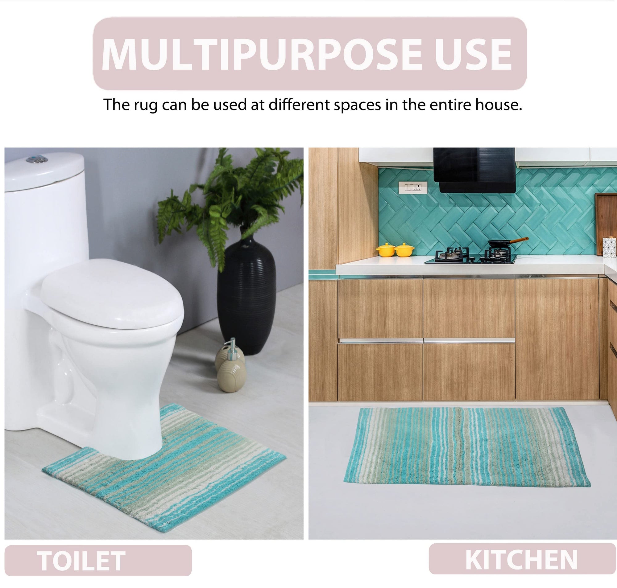Gradiation Bathroom Rug Set - From Where - 
