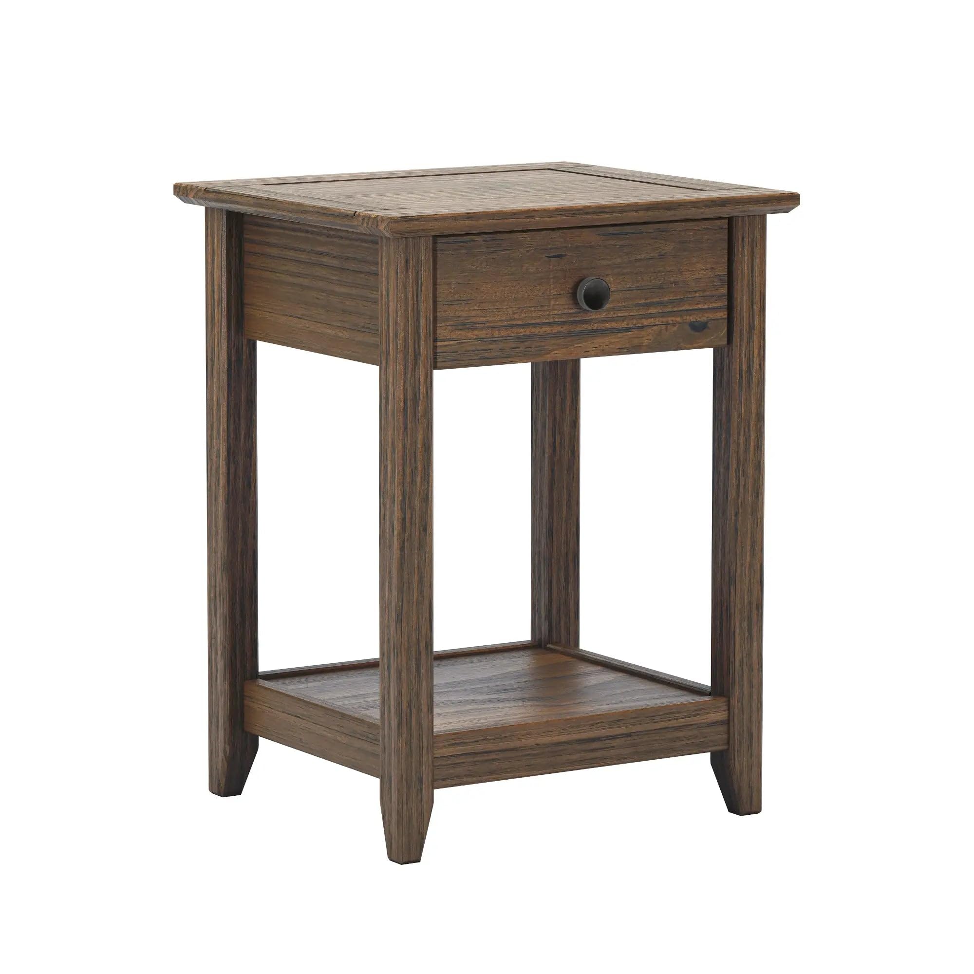 Grain Wood End Table - From Where - 