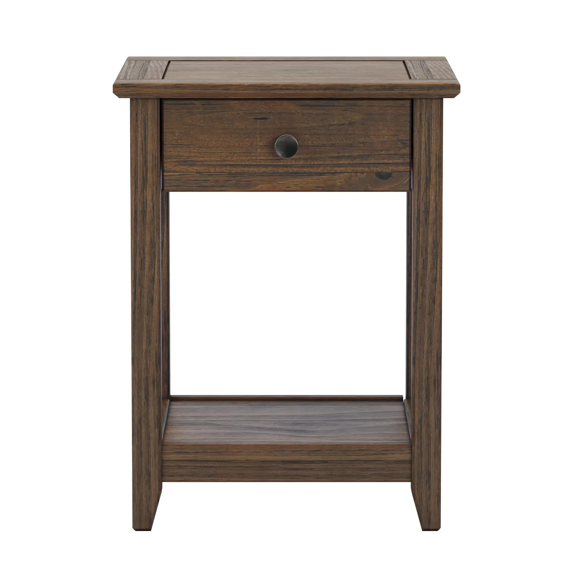 Grain Wood End Table - From Where - 