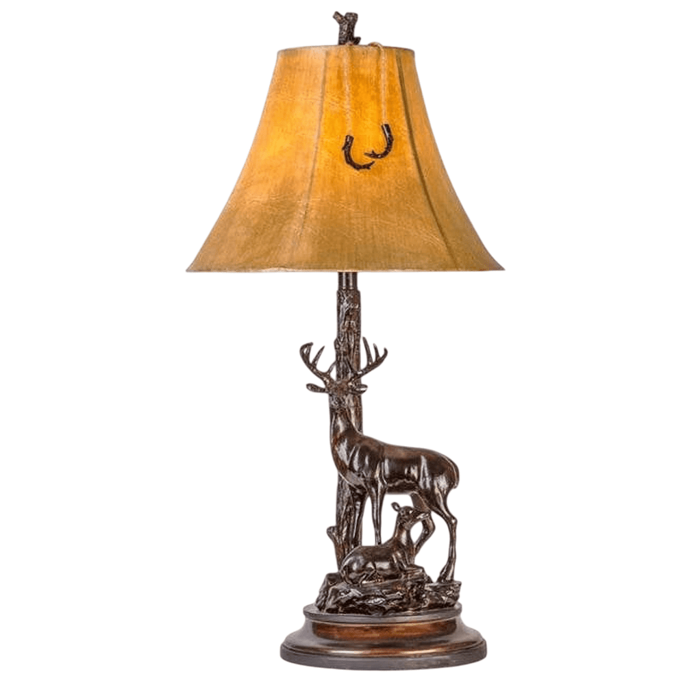 Grand Buck &amp; Doe Table Lamp - From Where - 