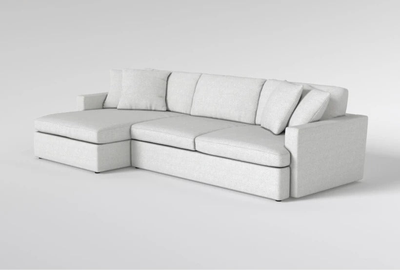 Grand Down III Beige Fabric Sectional - From Where - 