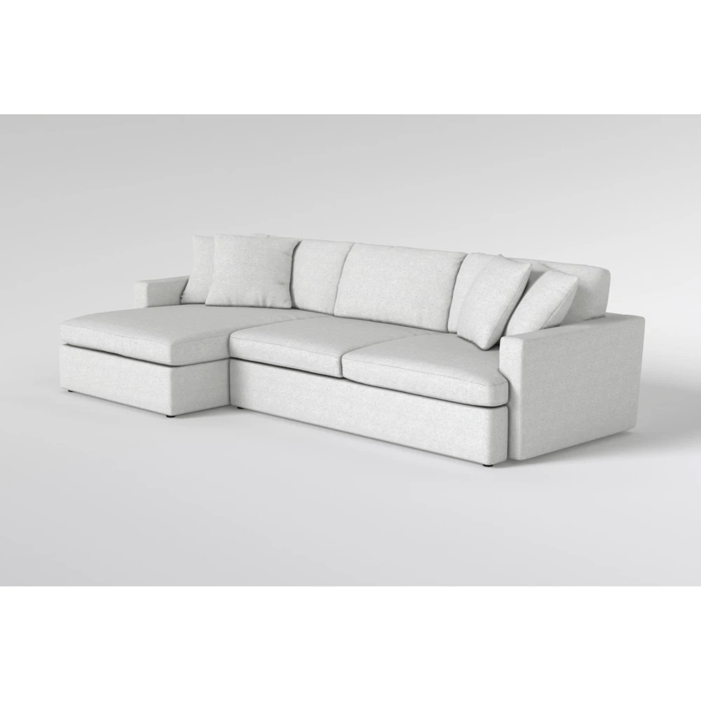 Grand Down III Beige Fabric Sectional - From Where - 