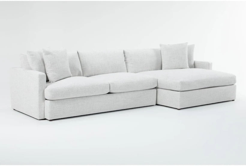 Grand Down III Beige Fabric Sectional - From Where - 