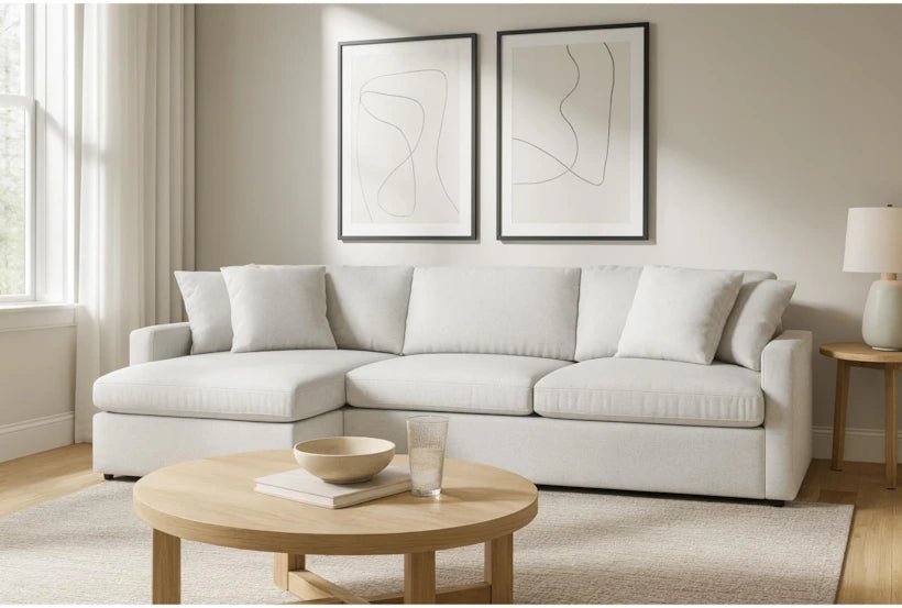 Grand Down IV Beige Fabric Sectional - From Where Finds -