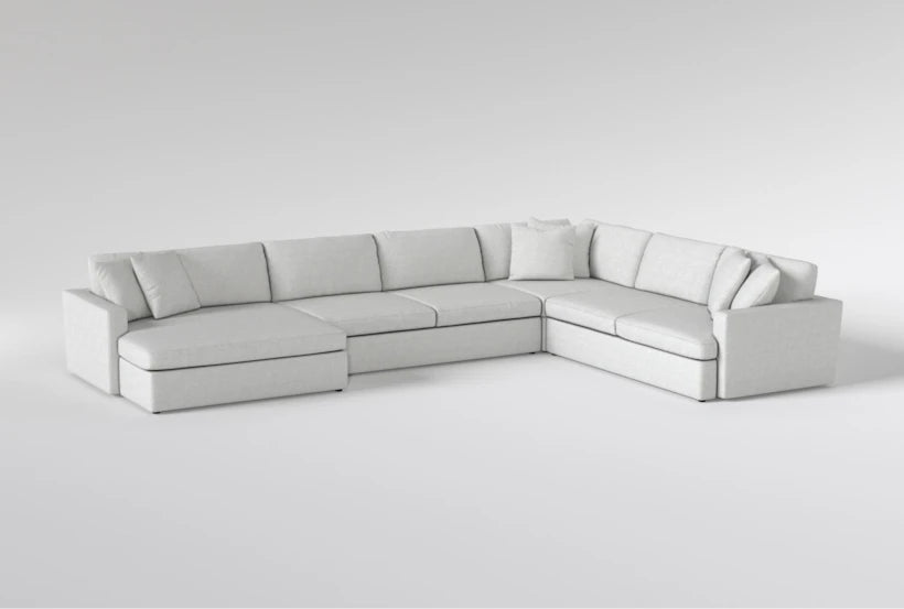 Grand Down IV Beige Fabric Sectional - From Where Finds -