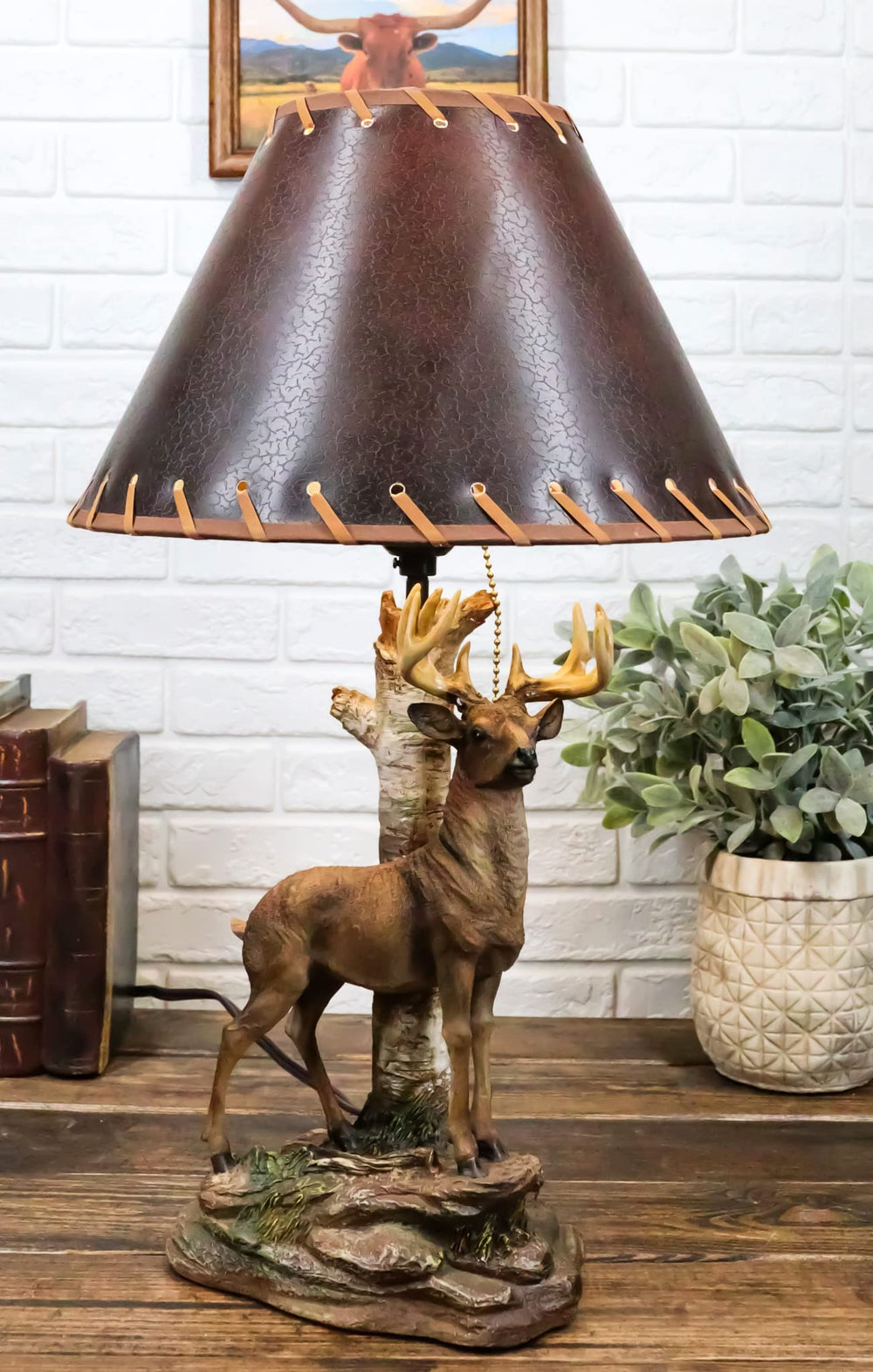 Grand Elk Climbing Rock Slope Table Lamp - From Where - 