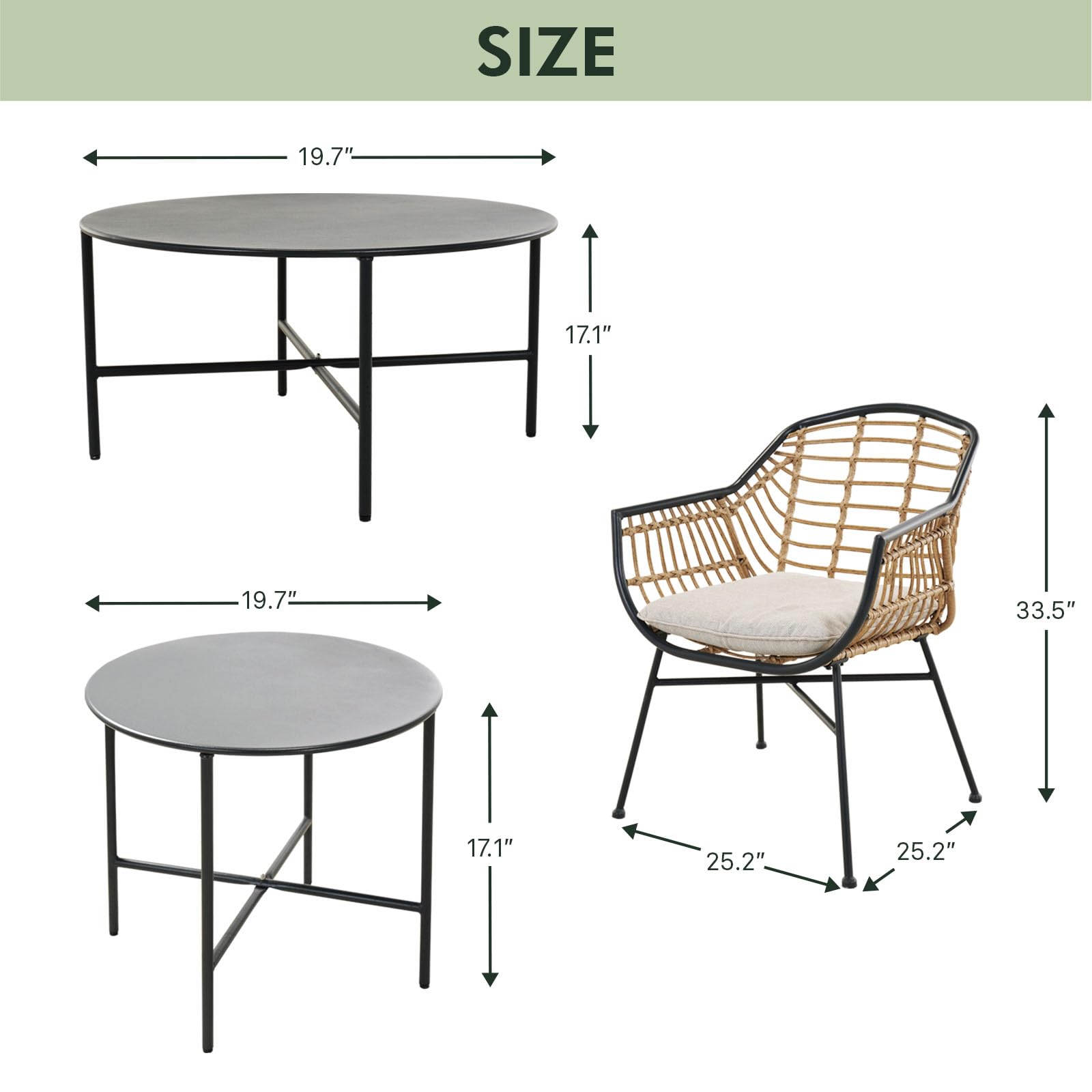 Grand patio 5 - Piece Wicker Patio Set - From Where - 
