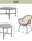 Grand patio 5 - Piece Wicker Patio Set - From Where - 