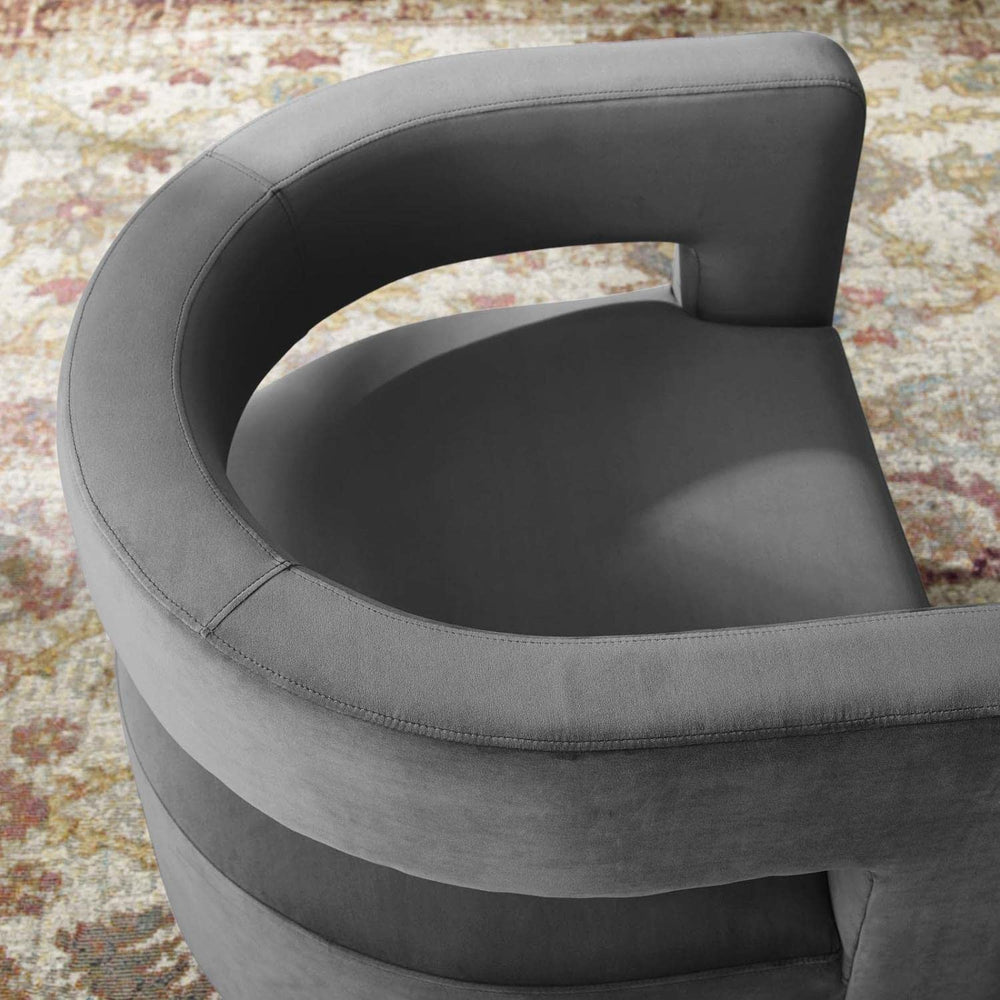 Gray Modway Spin armchairs - From Where - 