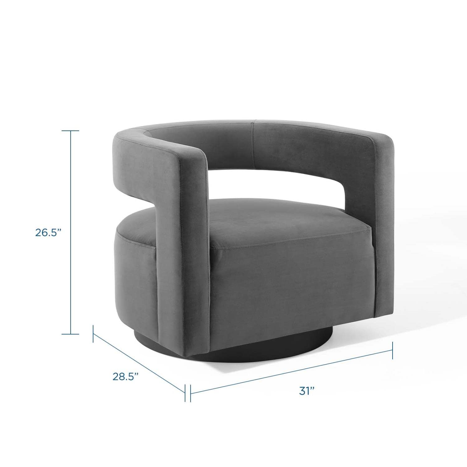 Gray Modway Spin armchairs - From Where - 