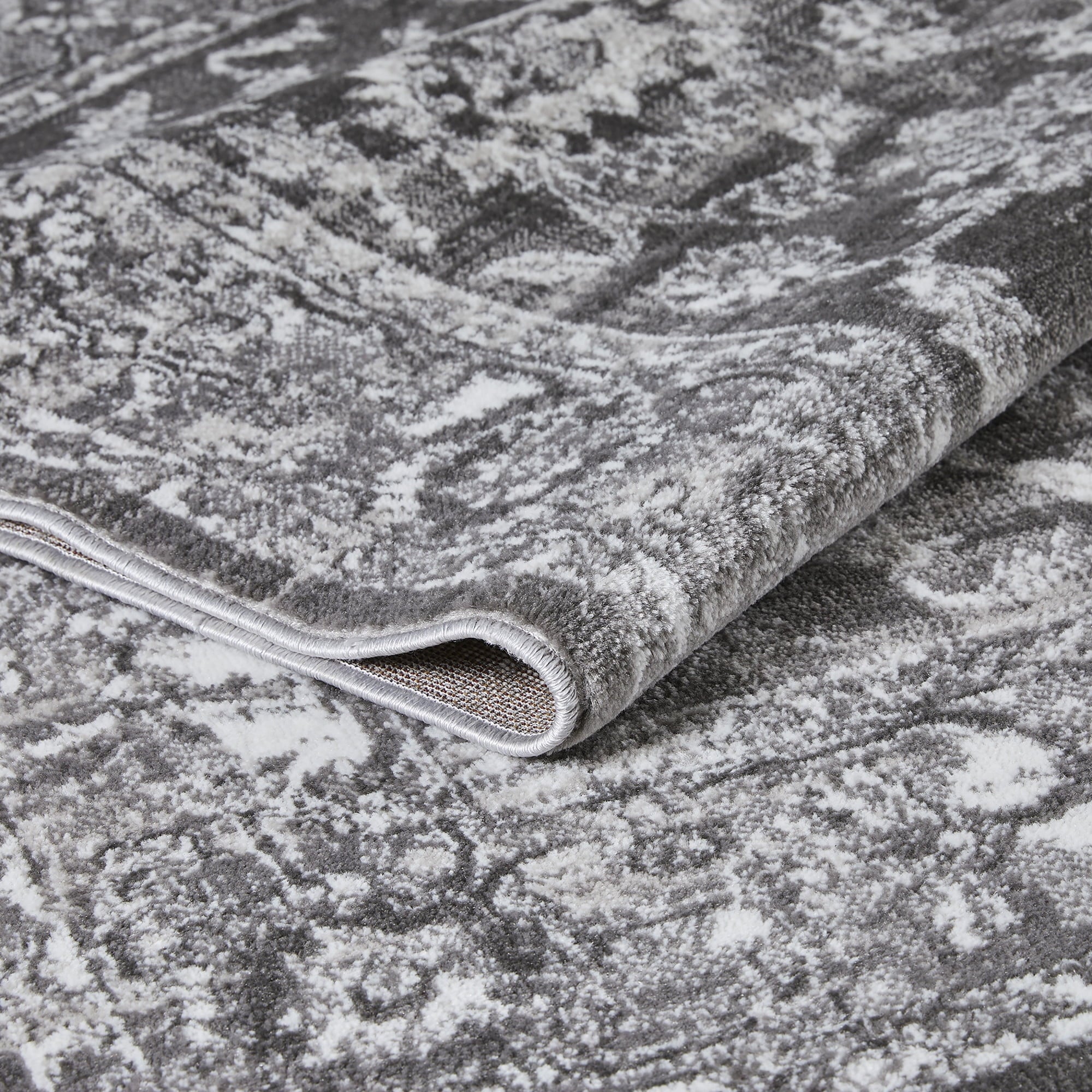 Gray Oriental Indoor Area Rug - From Where - 