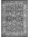 Gray Oriental Indoor Area Rug - From Where - 