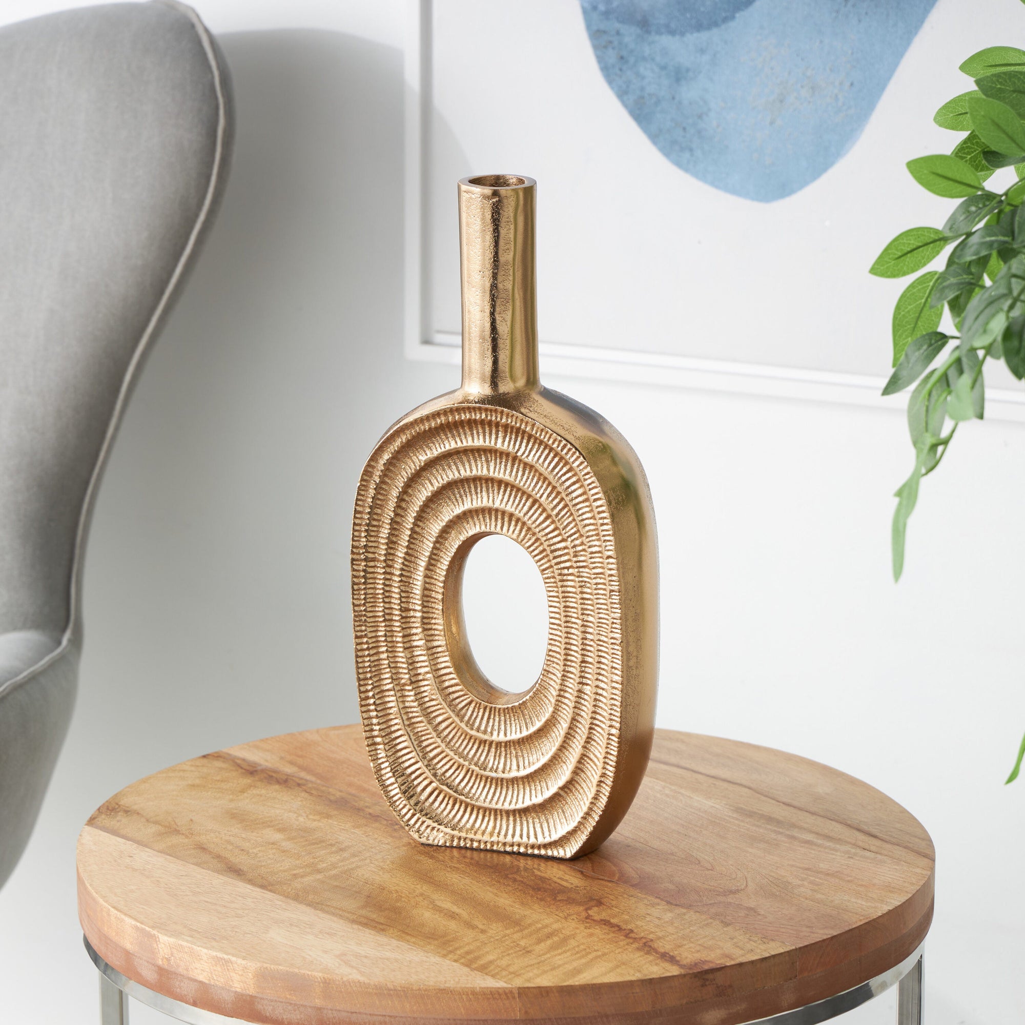 Grayson Lane Aluminum Modern Vase - From Where - 