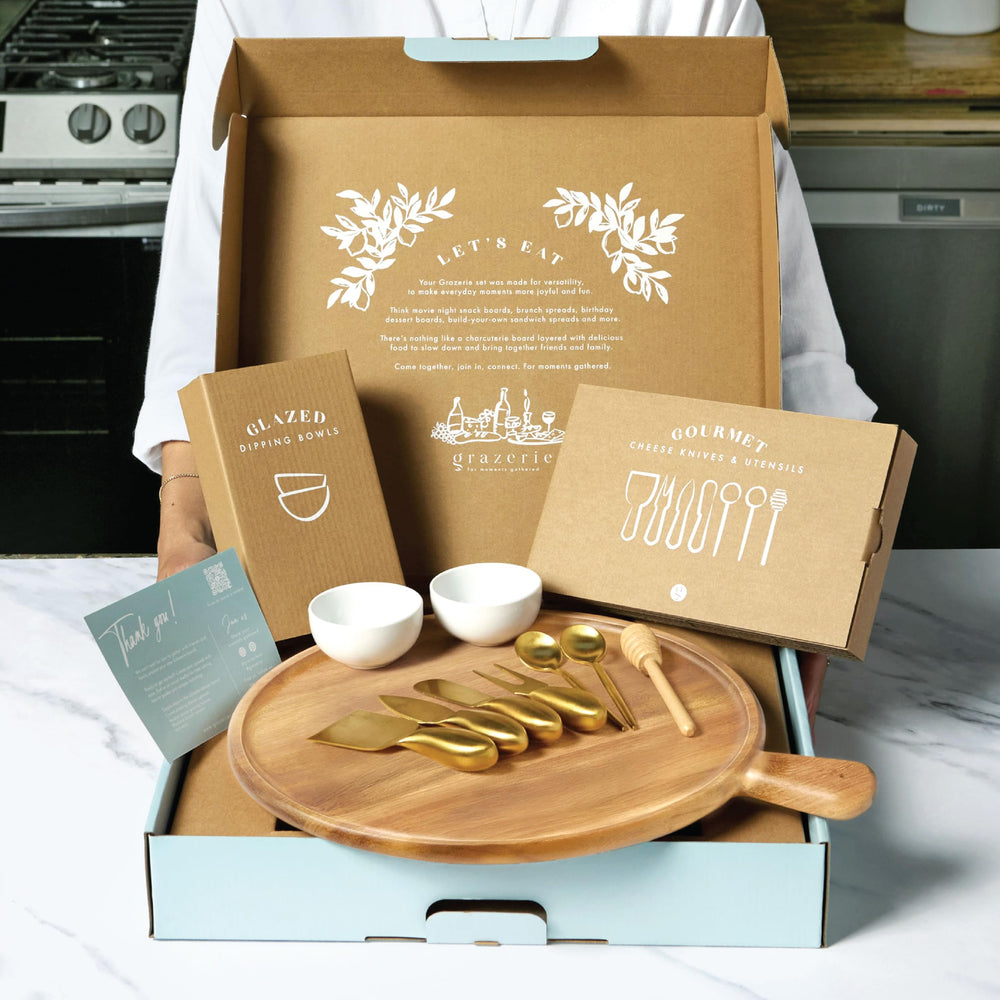 Grazerie Round Charcuterie Board Set - From Where Finds - 