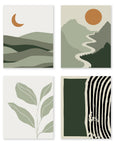 Green Boho Wall Art Prints - From Where - 
