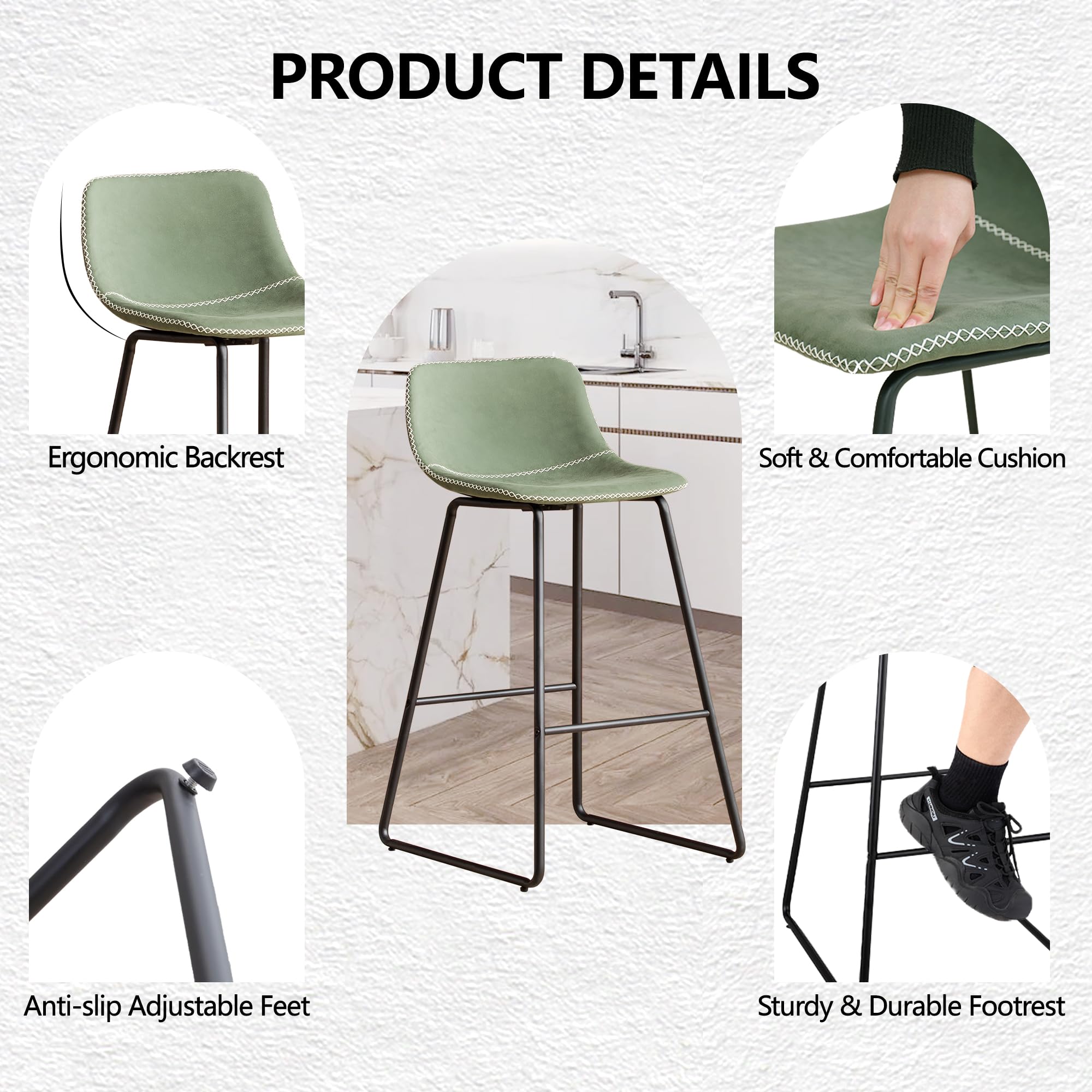 Green Counter Height Bar Stools - From Where - 