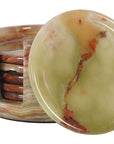 Green Onyx Marble Coasters (Set of 6) - From Where - 