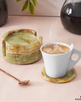 Green Onyx Marble Coasters (Set of 6) - From Where - 