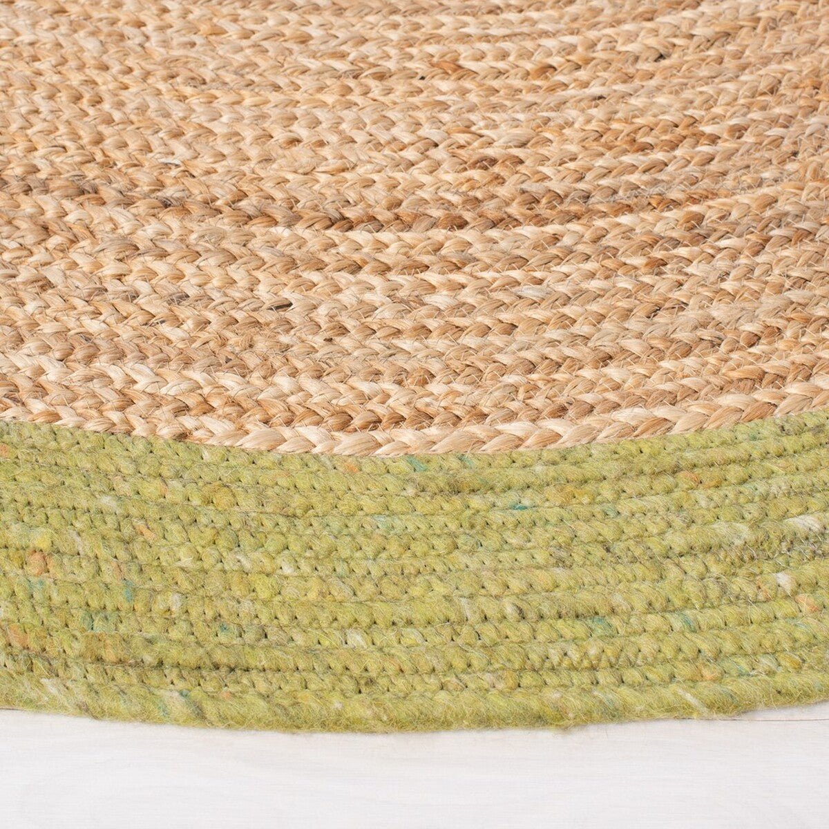 Green/Natural Braided Cottage Rug - From Where - 