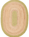 Green/Natural Braided Cottage Rug - From Where - 