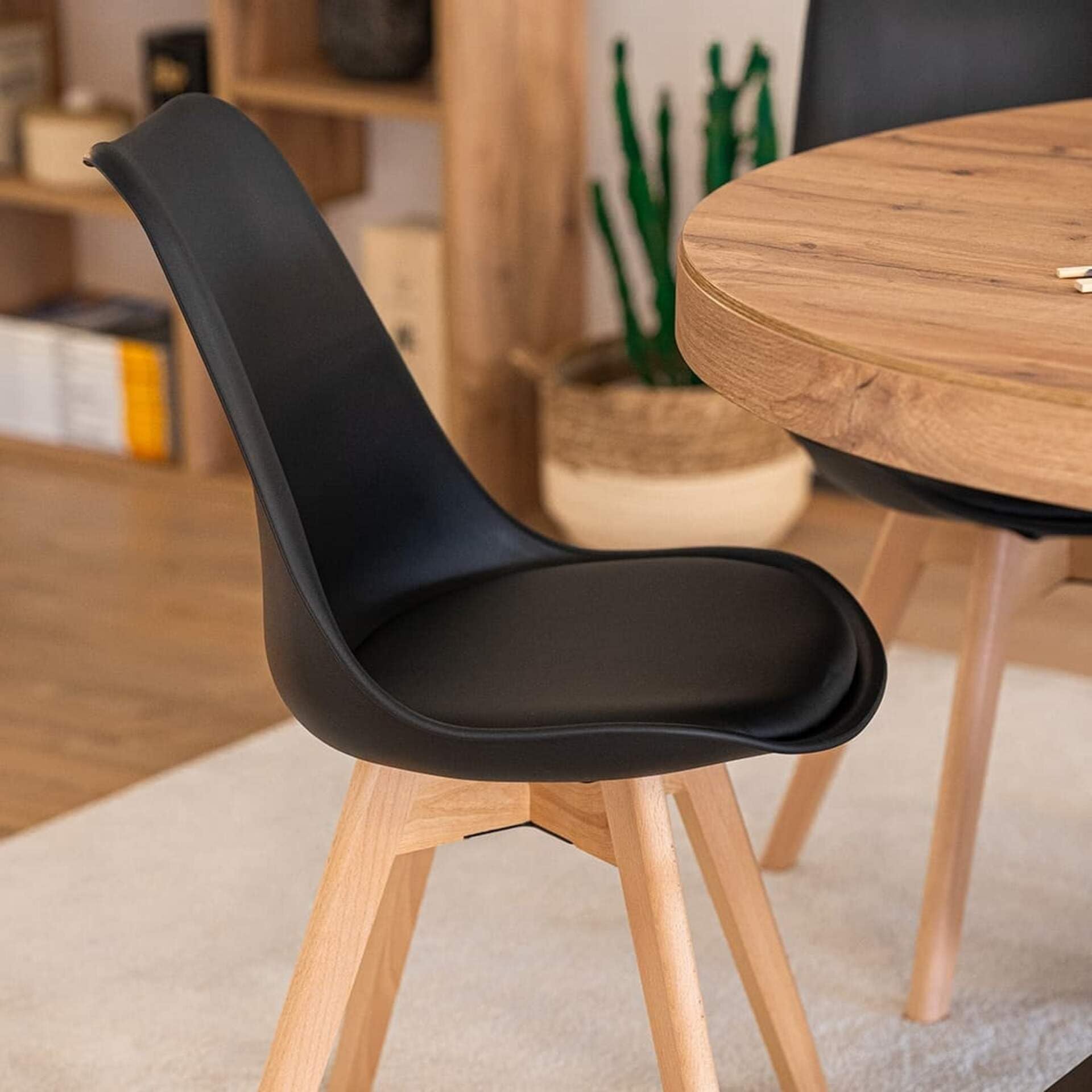 Greta Scandinavian Black Chairs - From Where - 