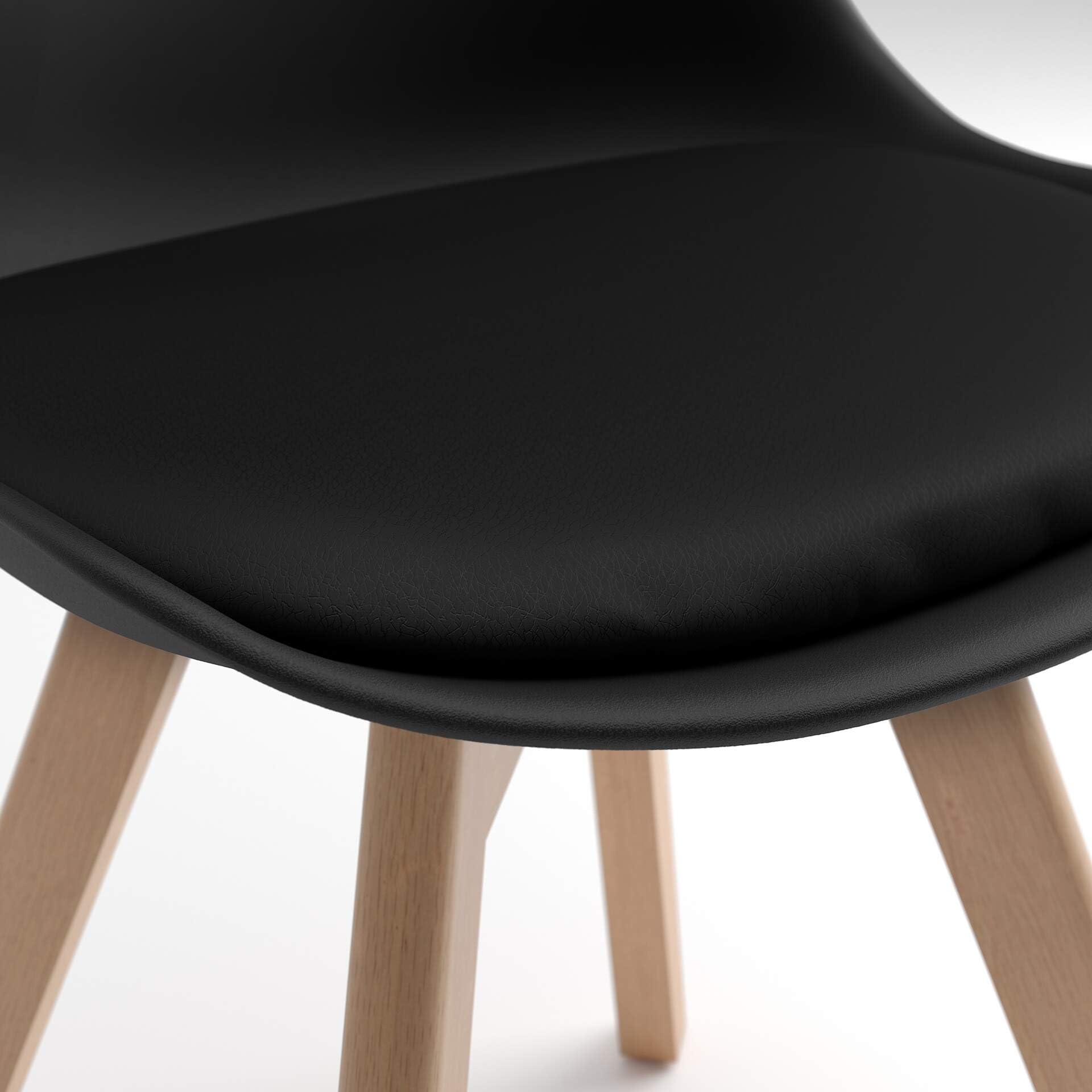 Greta Scandinavian Black Chairs - From Where - 