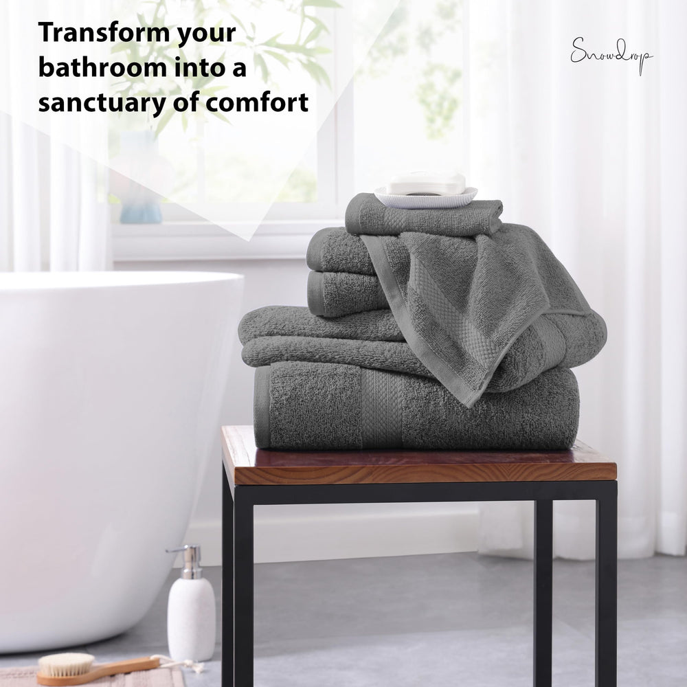 Grey Bath Towels (Set of 10) - From Where - 