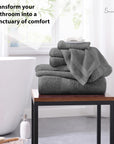 Grey Bath Towels (Set of 10) - From Where - 