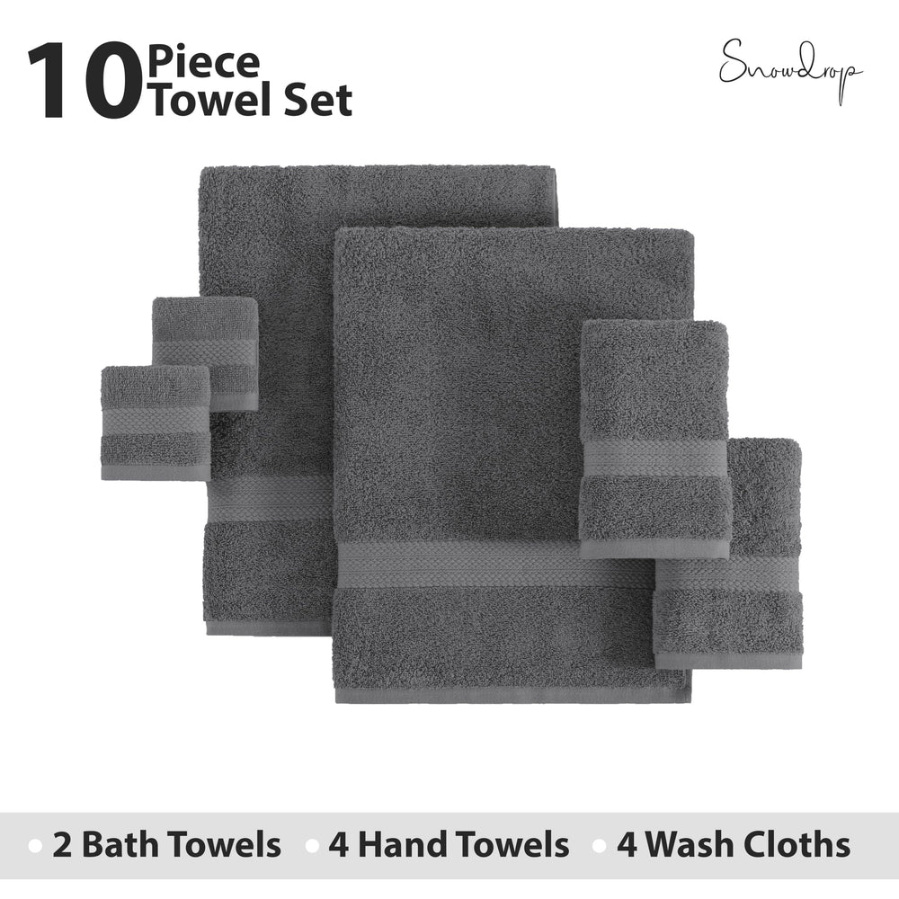 Grey Bath Towels (Set of 10) - From Where - 