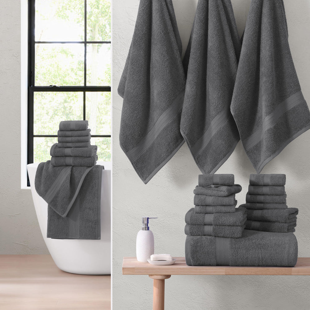 Grey Bath Towels (Set of 10) - From Where - 