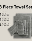 Grey Cotton Bath Towel Set - From Where - 